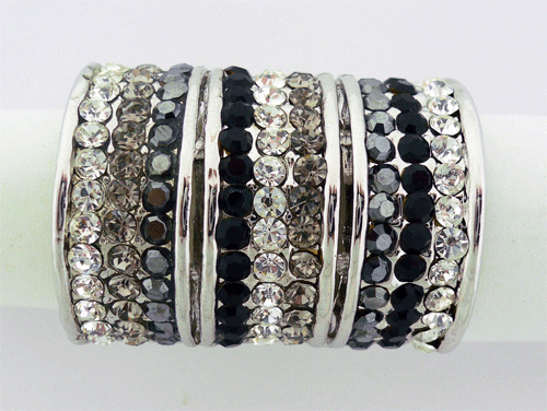 Black and White Swarovski Ring