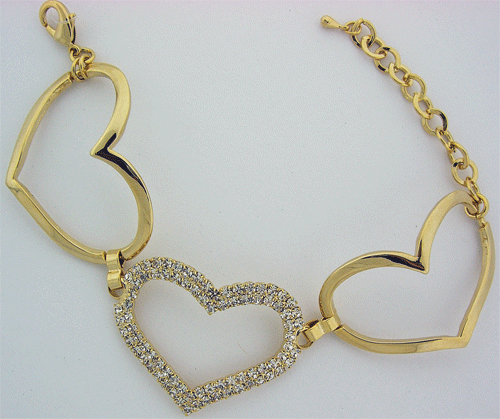 Golden Heart Swarovski Bracelet