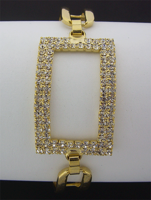 Rectangular shaped Golden bracelet