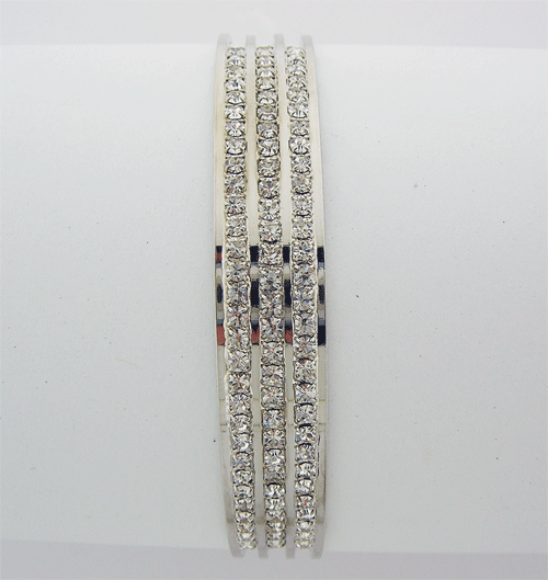 Silver Bracelet with Swarovski stones