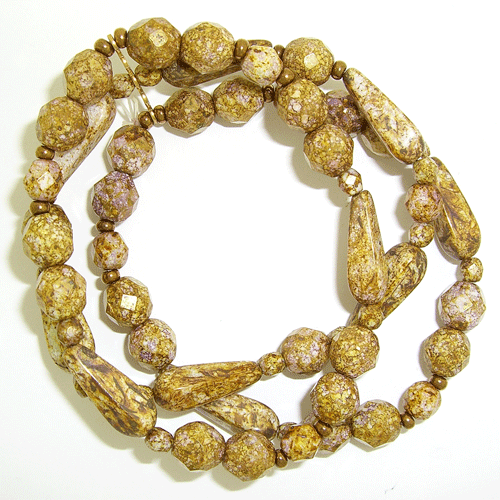 Beige Natural Gemstone Bracelet