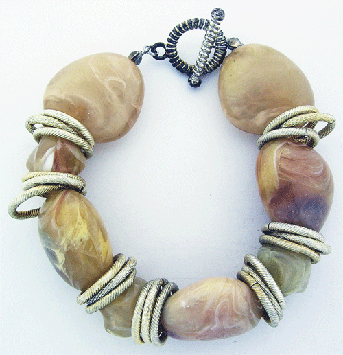Beige Plastic Bracelet