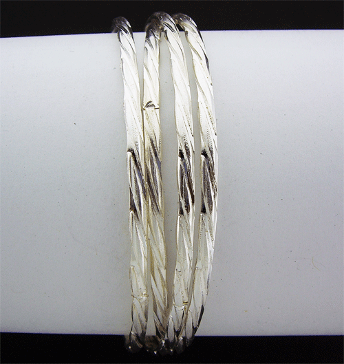 Silver toned layer bracelet