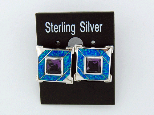 Blue Opal Earrings