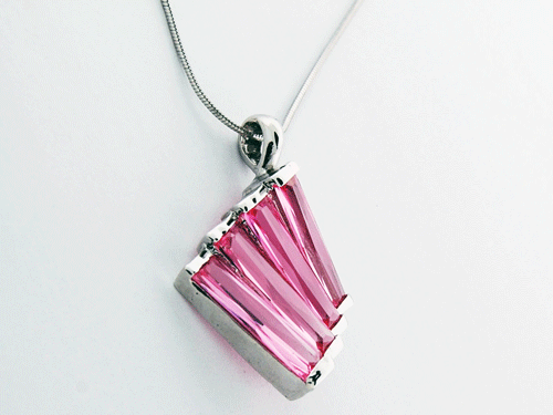 Sterling silver Pink Sapphire Pendant