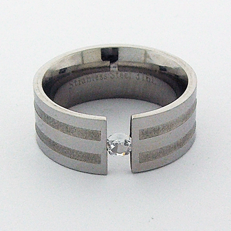 Stainless Steel CZ Band