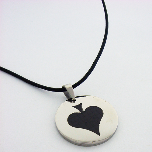 Stainless Steel Pendant with carbon fiber