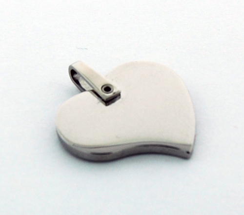 Stainless Steel Heart engravable pendant