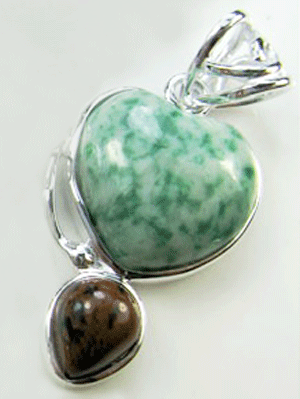 Moss Agate Sterling Silver Pendant