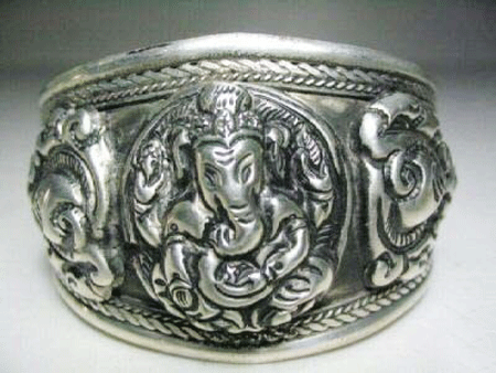 Fancy Ganesha's Elephant Head Cuff Bracelet