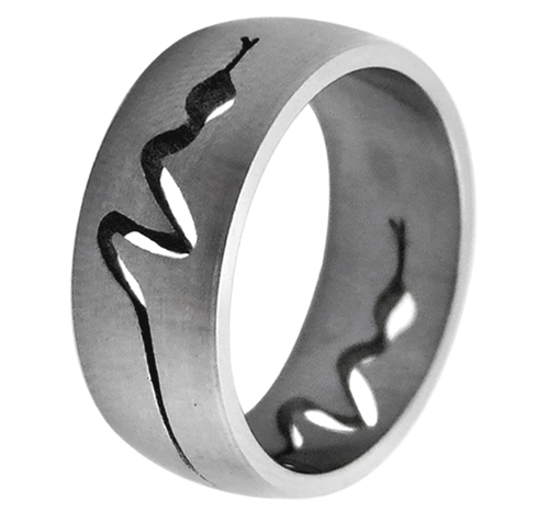 Stainless Steel Snake Engraved Ring