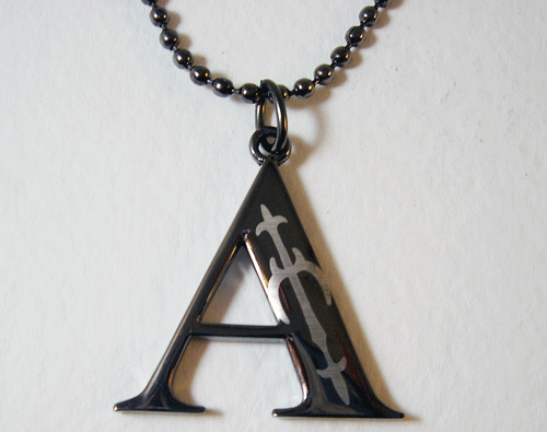 A Initial Tungsten Necklace