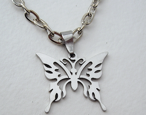 Butterfly Stainless Steel Charm Necklace