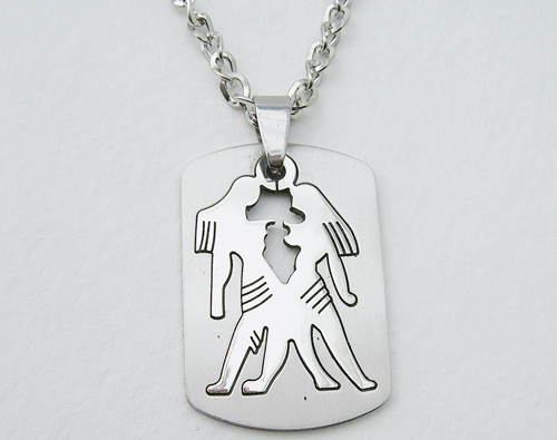 Gemini Zodiac Sign Stainless Steel Necklace