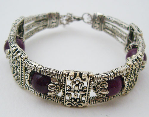 Tibet Silver Carnelian Bracelet