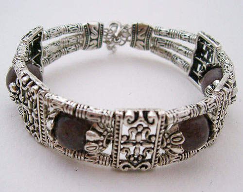 Tibet Silver Carnelian Bracelet