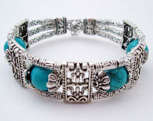 Tibet Silver Turquoise Bracelet