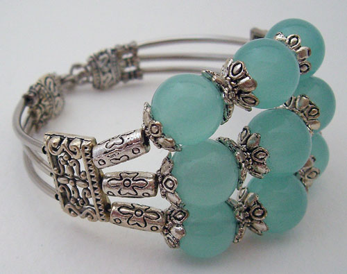 Tibet Silver Light Blue Bracelet