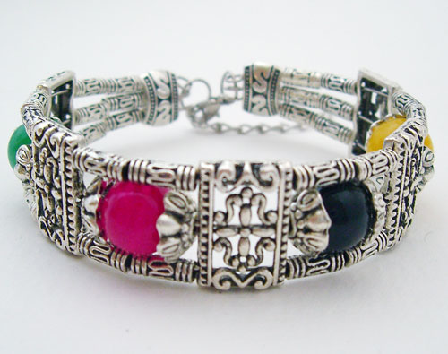 Tibet Silver Multicolor Bracelet