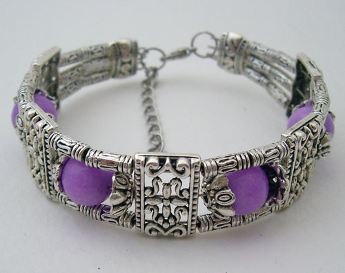 Purple Tibet Silver Bracelet