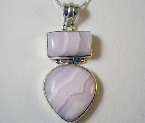 Botswana White Agate Pendant