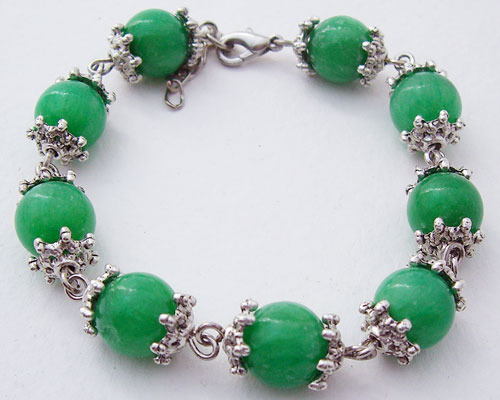 Green Jade Beaded Bracelet